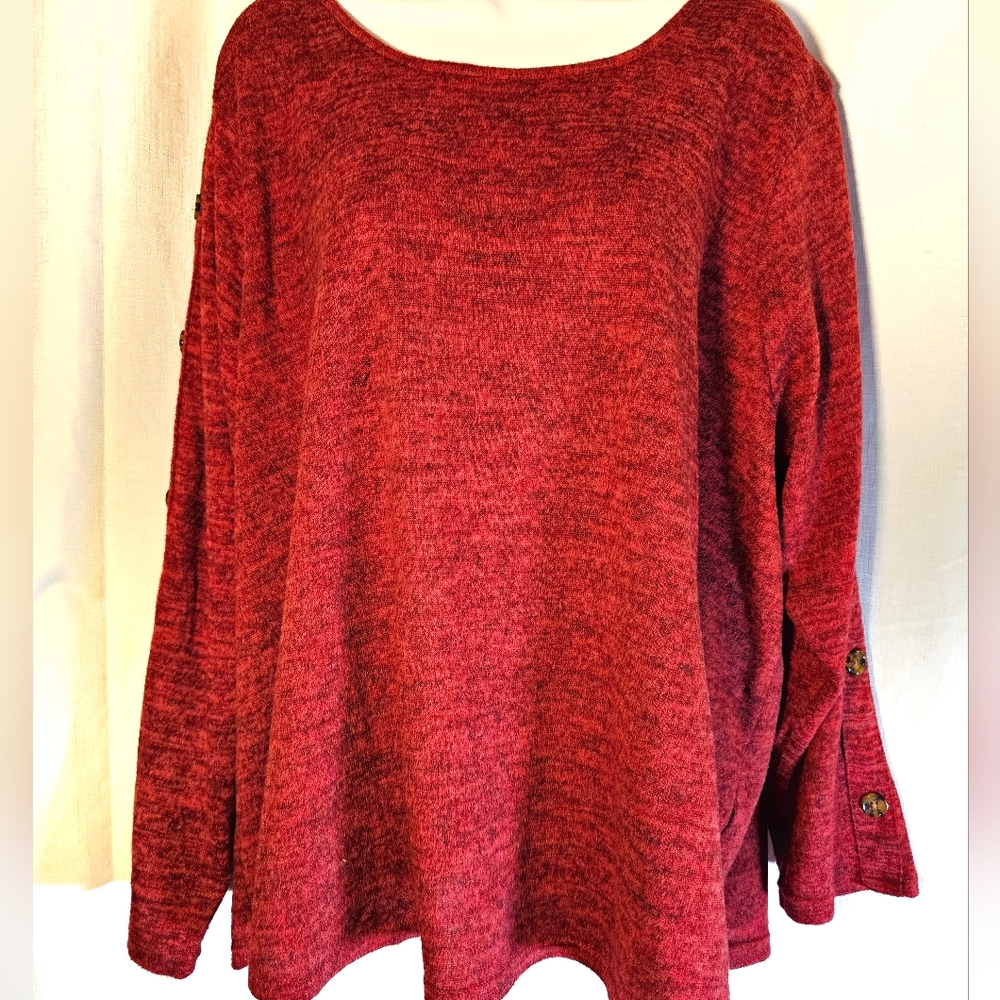 2/$20 All In Love 3XL Button Sleeve Top
